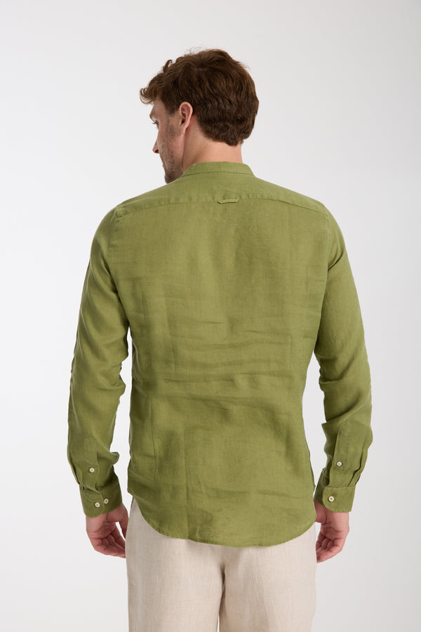 Camicia Uomo Caravaggio Essential Lino Verde