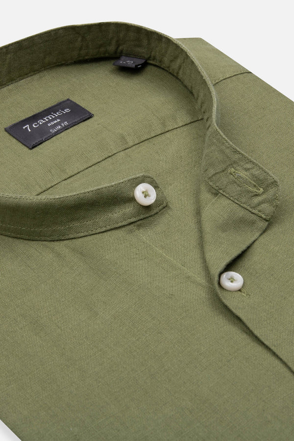 Camicia Uomo Caravaggio Essential Lino Verde