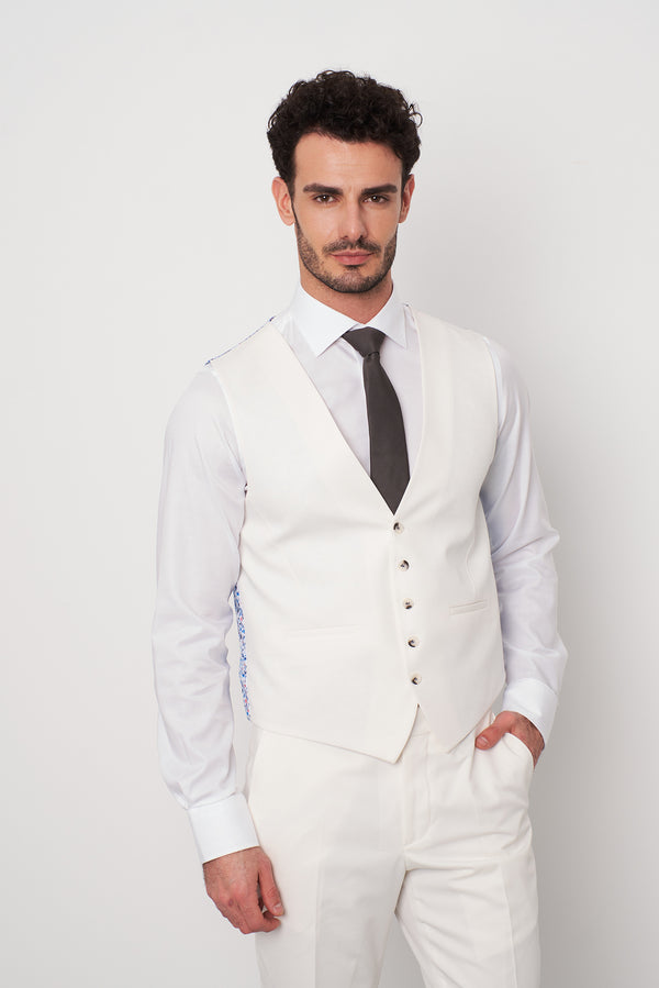 Gilet Uomo Microfibra Bianco