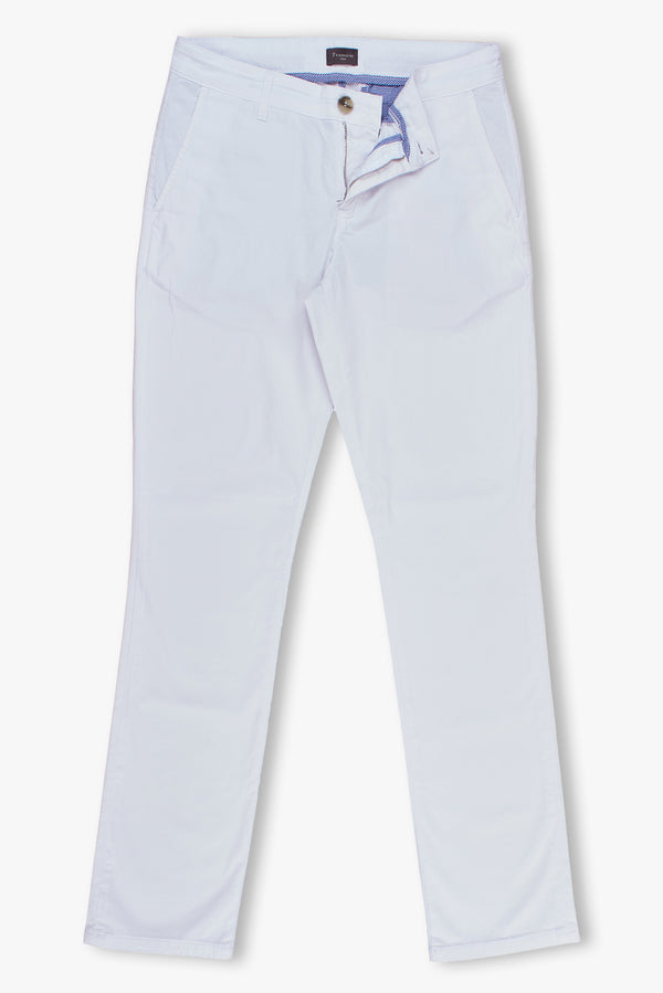Cotton Stretch Man Pant White