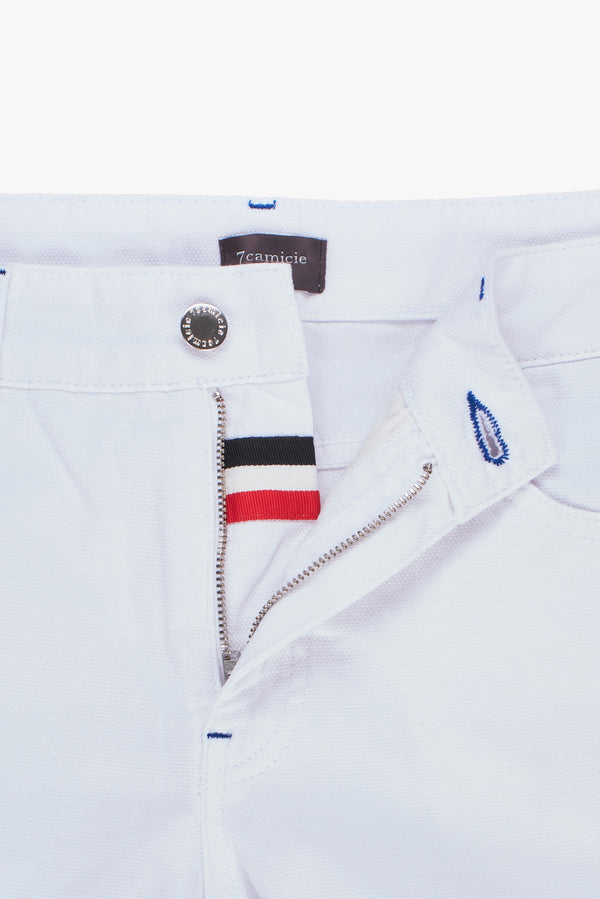Cotton Stretch Man Pant White