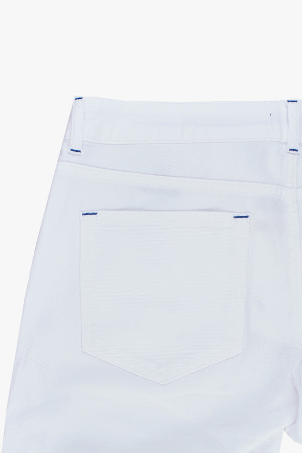 Cotton Stretch Man Pant White