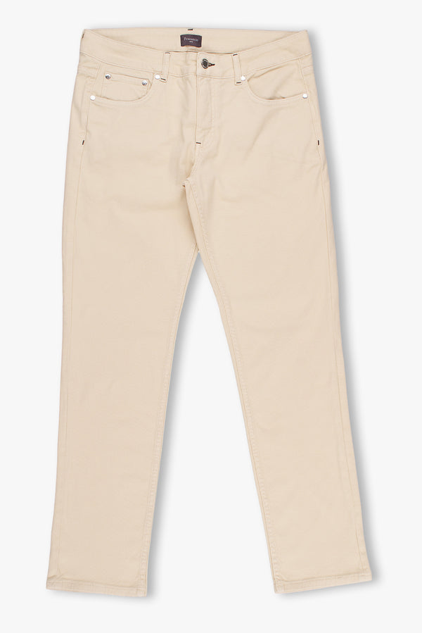 Cotton Stretch Man Pant Beige