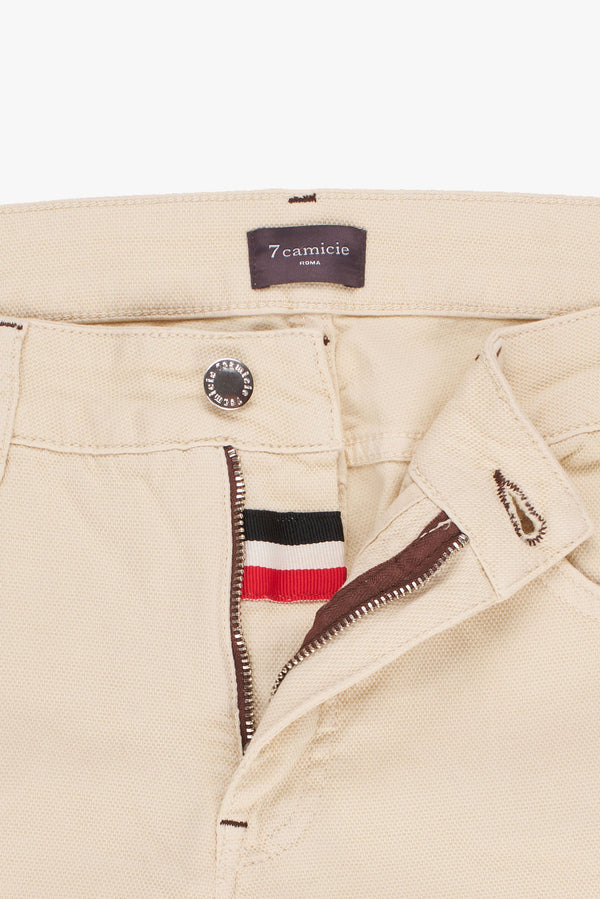 Cotton Stretch Man Pant Beige