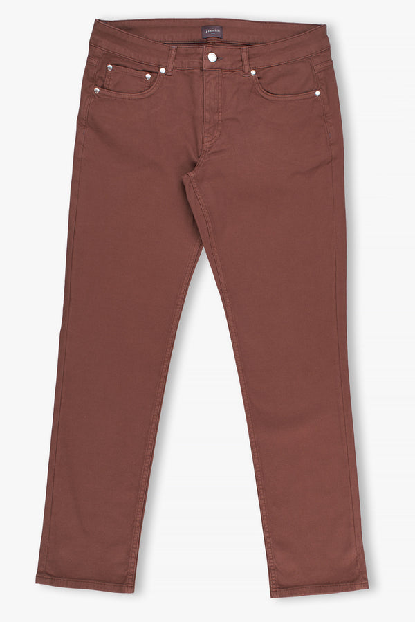 Cotton Stretch Man Pant Brown