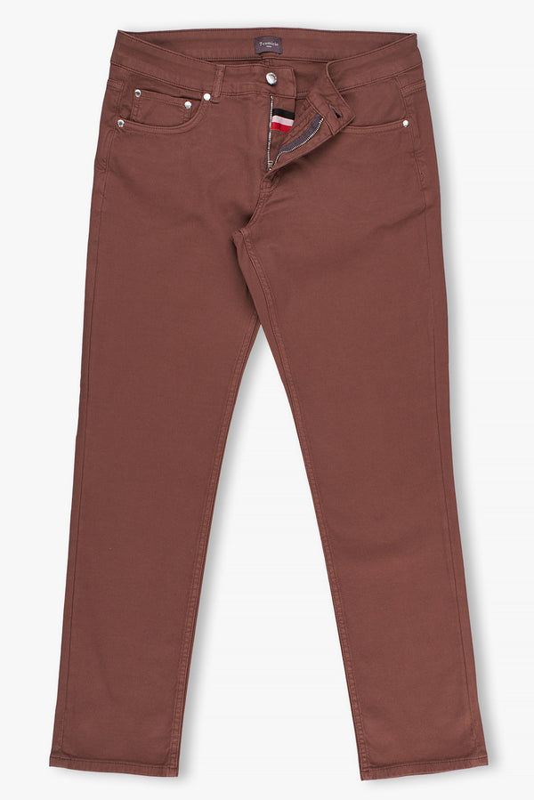 Cotton Stretch Man Pant Brown