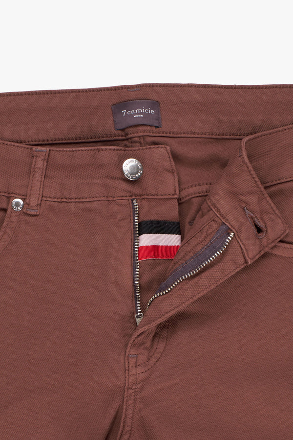 Cotton Stretch Man Pant Brown