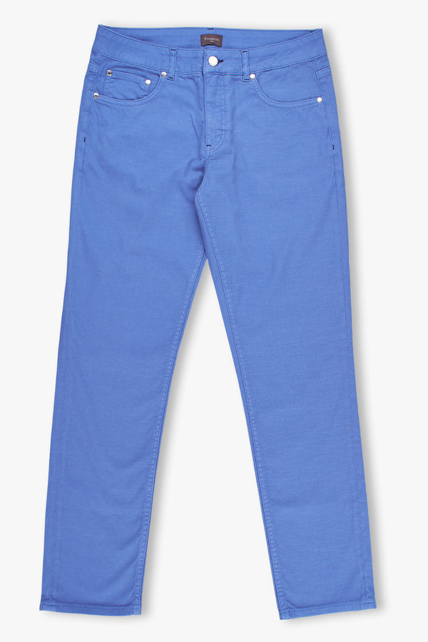 Cotton Stretch Man Pant Blue