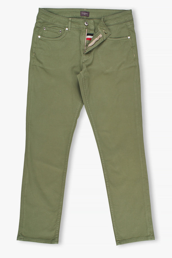 Cotton Stretch Man Pant Green