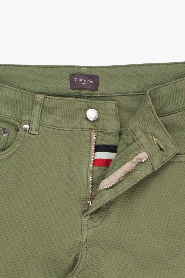 Cotton Stretch Man Pant Green