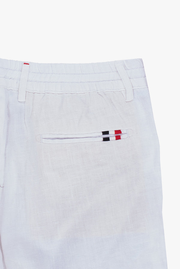 Herren Hose Leinen Weiss