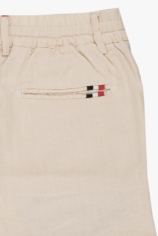 Herren Hose Leinen Beige