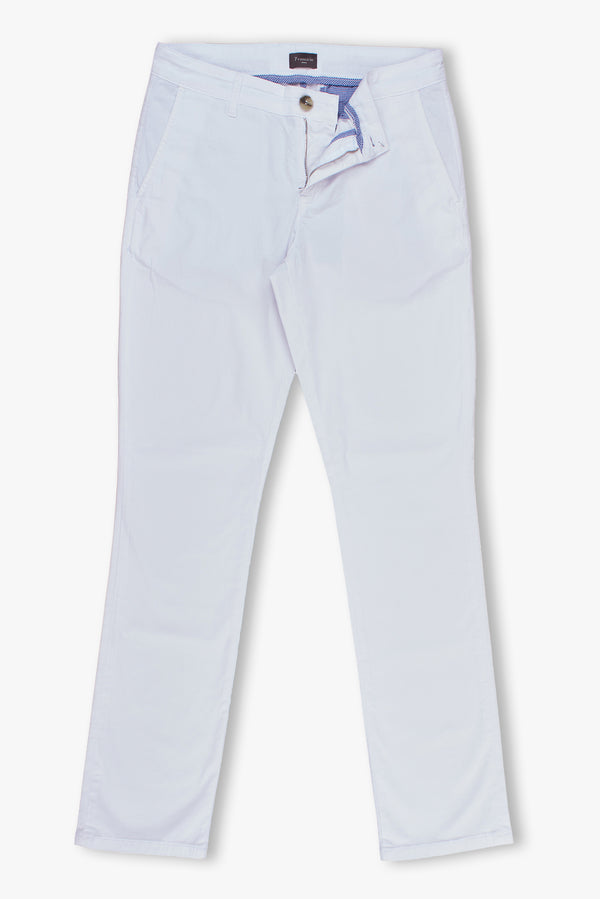 Cotton Stretch Man Pant White