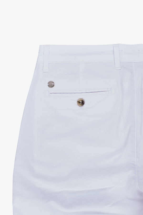 Cotton Stretch Man Pant White