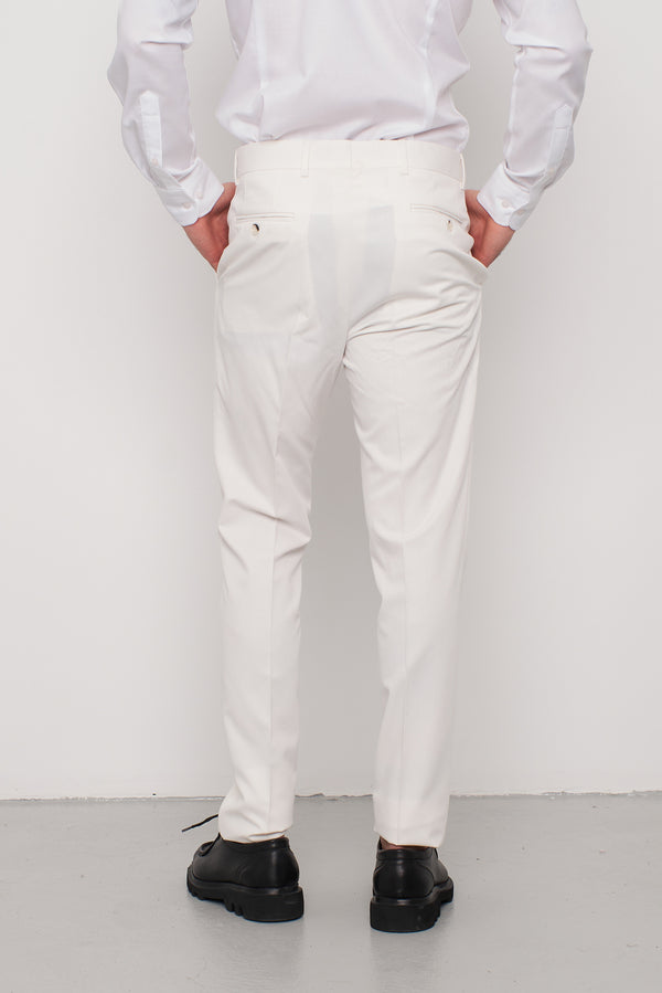 Polyviscose Man Pant White