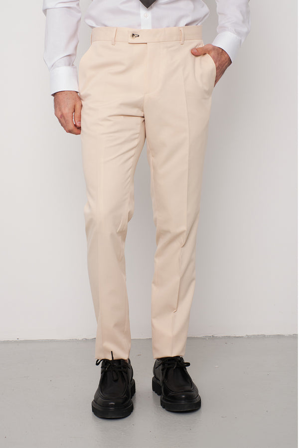 Polyviscose Man Pant Beige