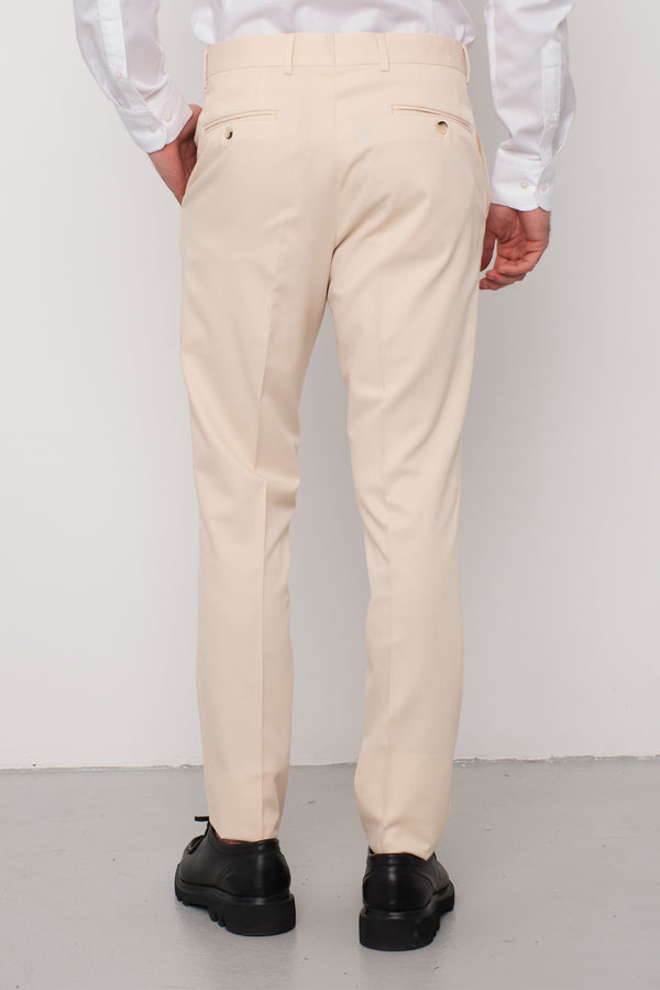Polyviscose Man Pant Beige