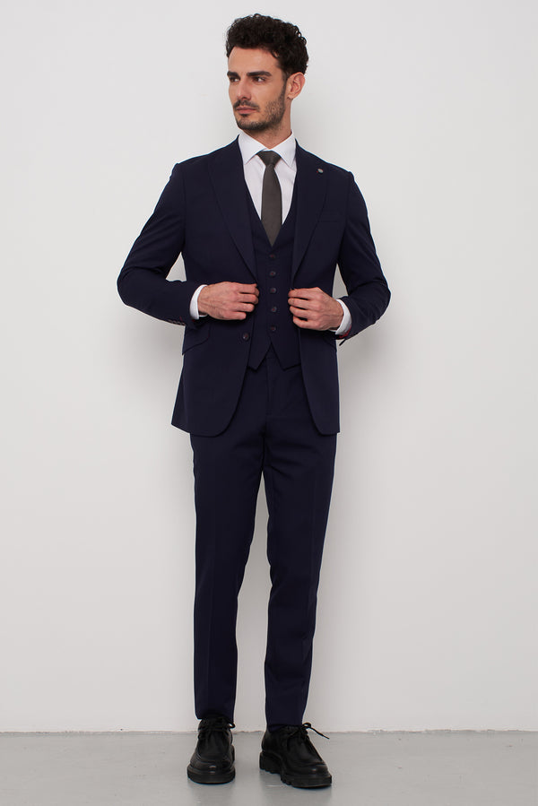 Pantalones Hombre Microfibra Azul
