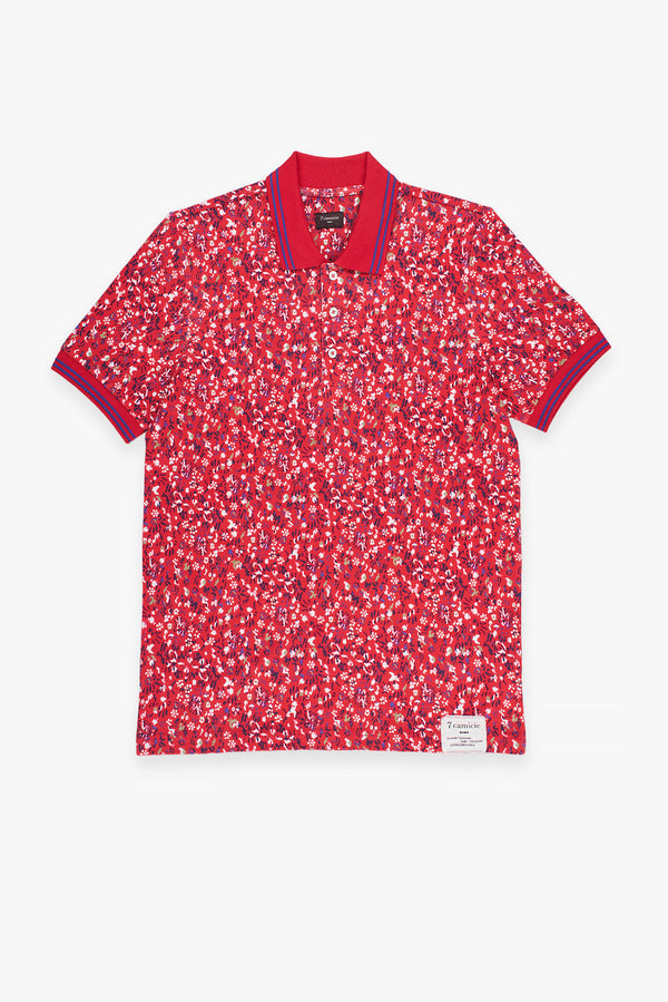 Polo Homme Piquet Rouge Bleu