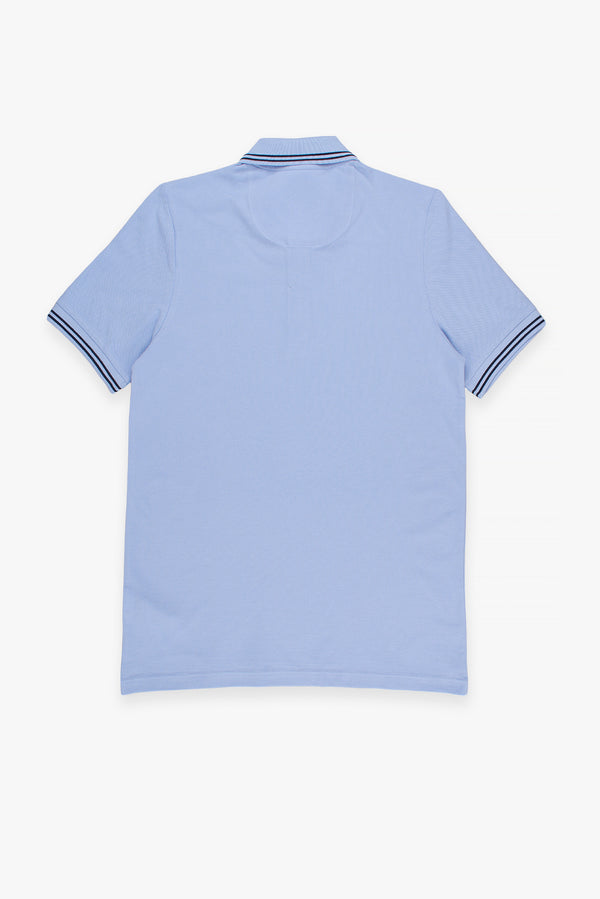 Polo Uomo Piquet Celeste