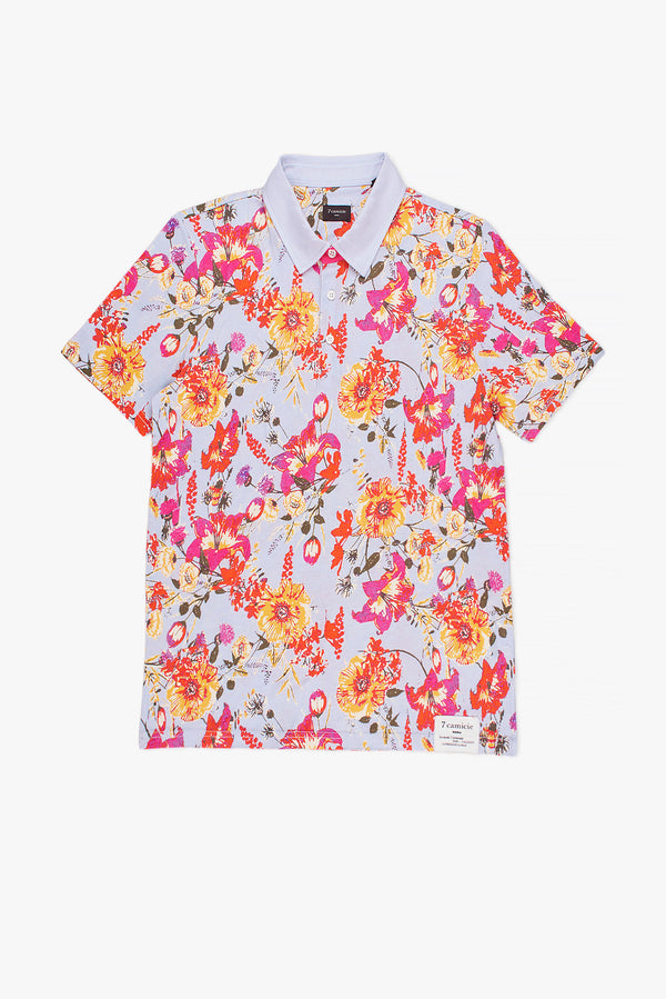 Polo Homme Coton Bleu clair Rouge