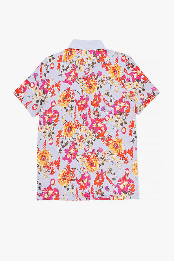 Polo Homme Coton Bleu clair Rouge