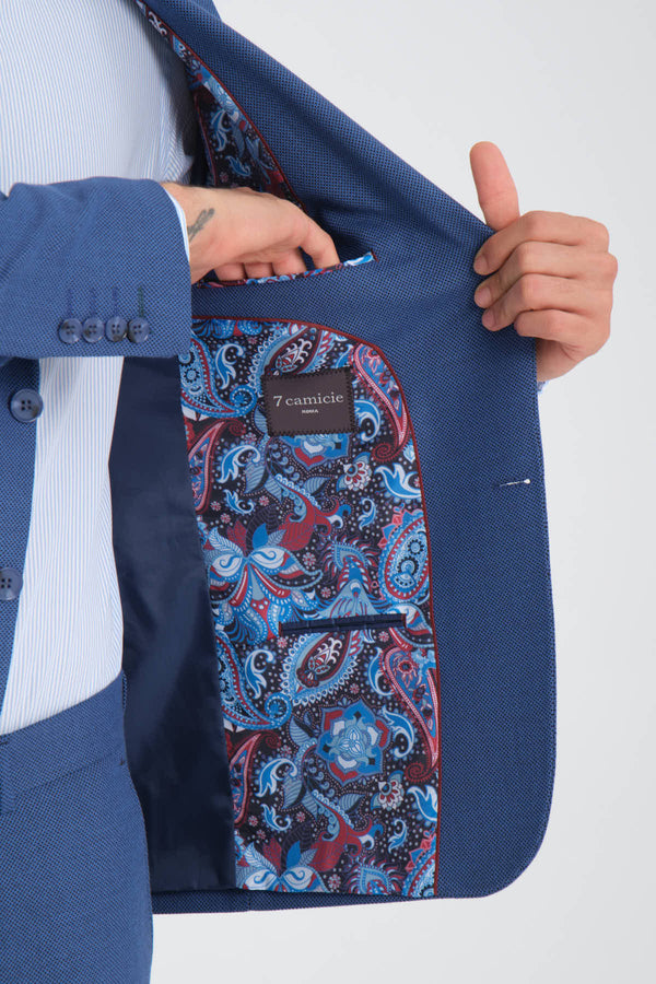 Veste Homme Microfibra Bleu Blanc