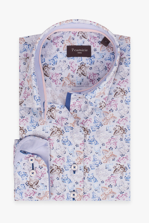 Chemise Femme Beatrice Sport Popelin Blanc Bleu