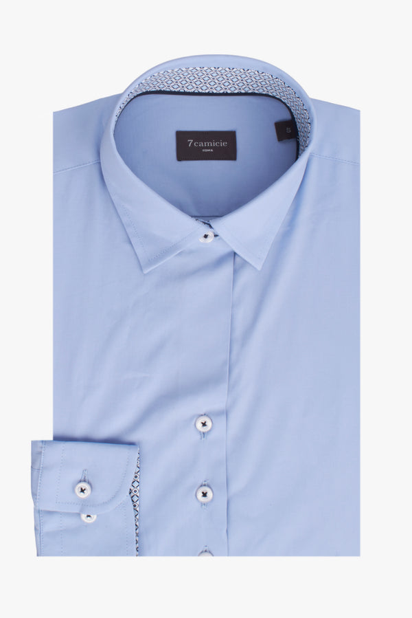 Beatrice Sport Poplin Stretch Women Shirt Light Blue