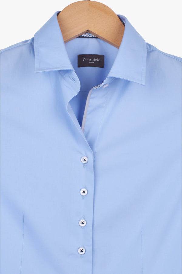 Beatrice Sport Poplin Stretch Women Shirt Light Blue