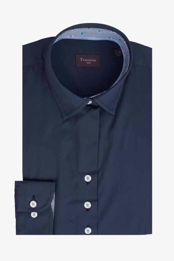 Camisa Mujer Beatrice Sport Popelin Stretch Azul