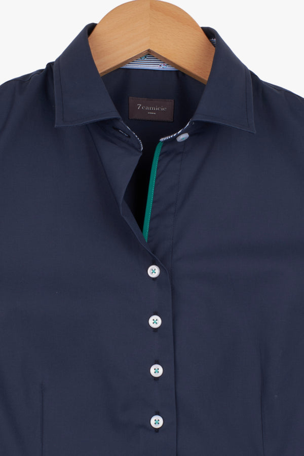 Camisa Mujer Beatrice Sport Popelin Stretch Azul