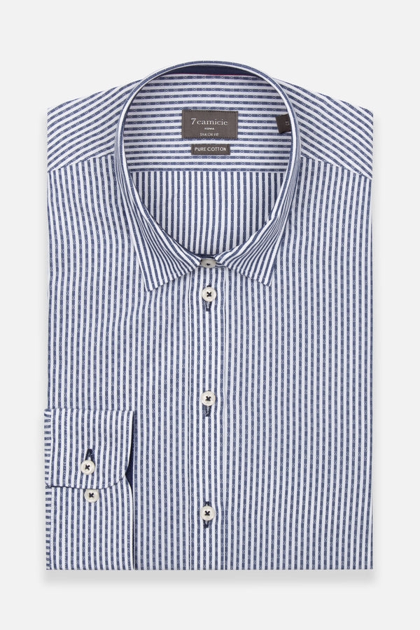 Chemise Femme Jacquard Bleu Blanc