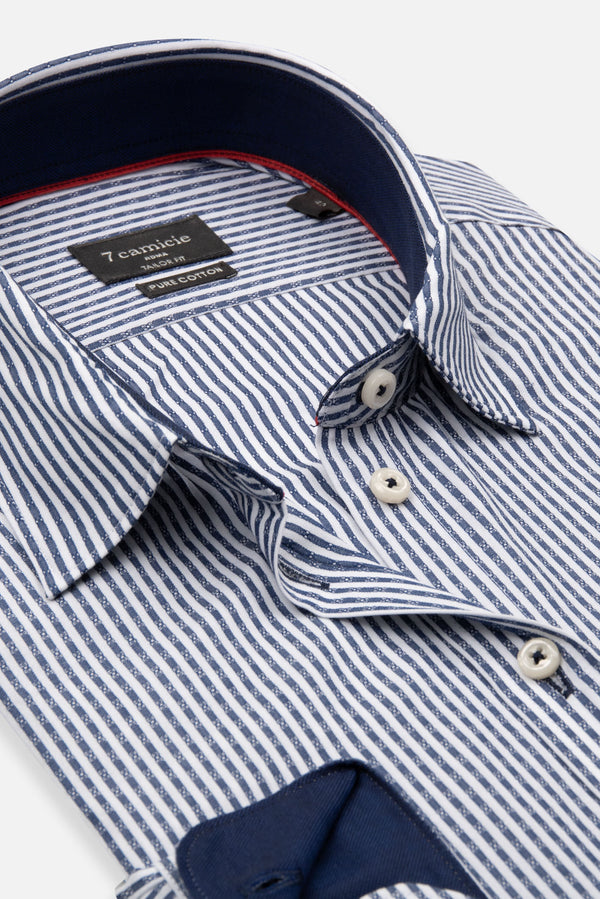 Chemise Femme Jacquard Bleu Blanc