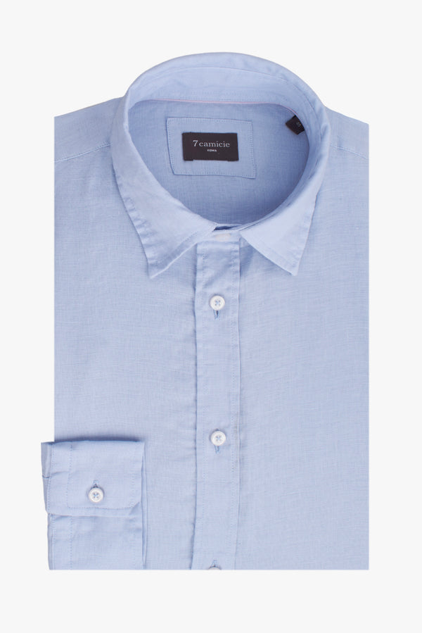 Camisa Mujer Beatrice Sport Lino Azul Claro