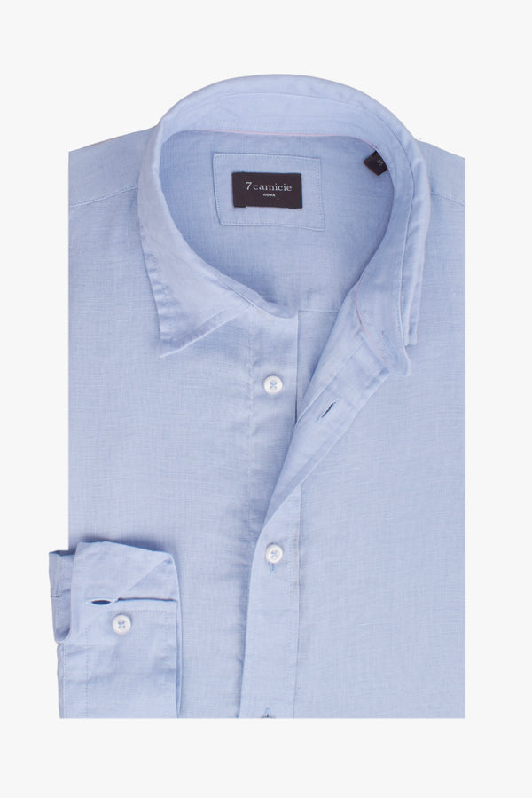 Camisa Mujer Beatrice Sport Lino Azul Claro
