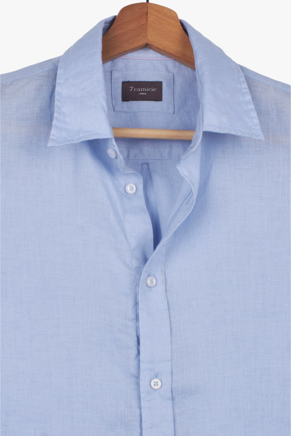 Camisa Mujer Beatrice Sport Lino Azul Claro