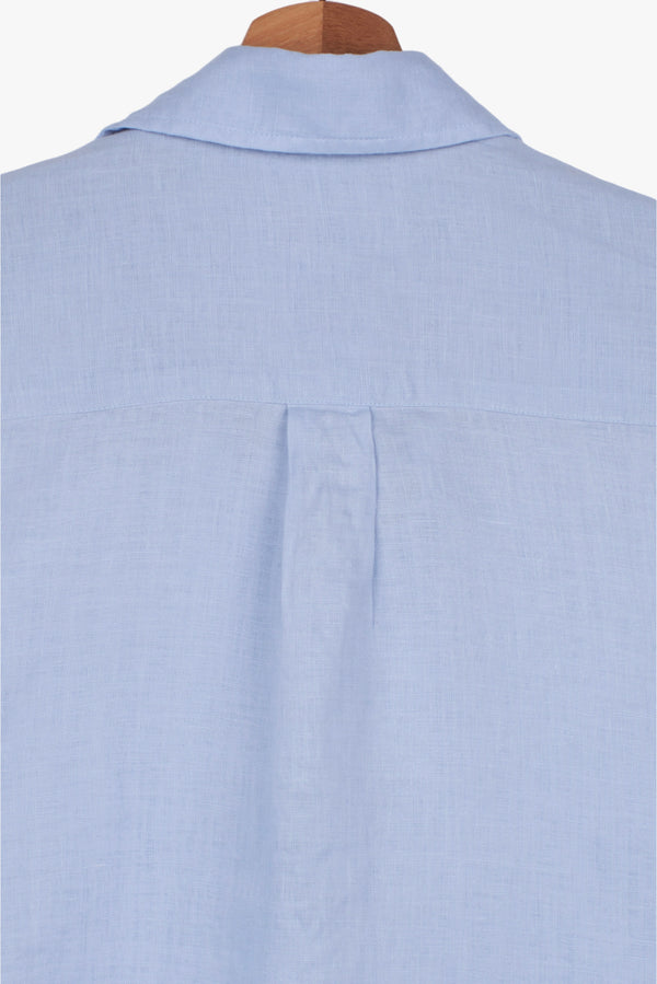 Camisa Mujer Beatrice Sport Lino Azul Claro