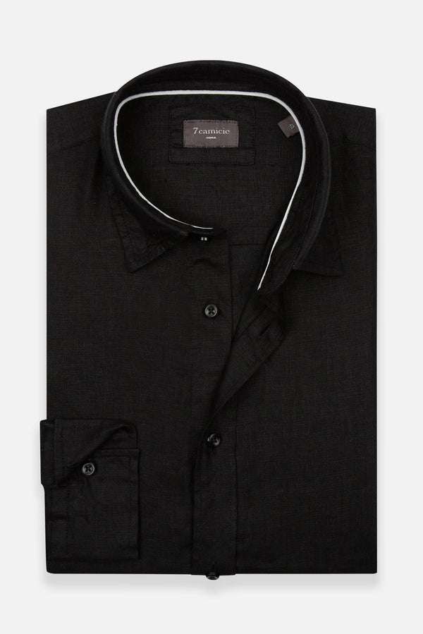 Beatrice Sport Linen Women Shirt Black
