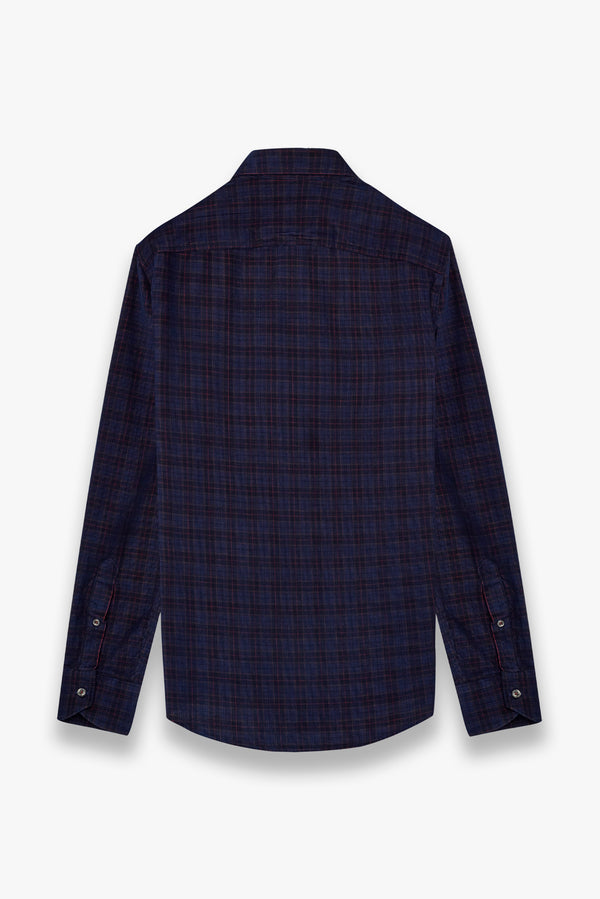 Camicia Uomo Sport in Velluto con Tasche