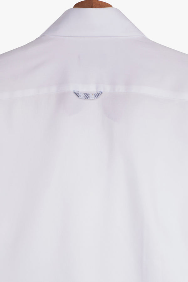 Camisa Hombre Leonardo Sport Popelin Stretch Blanco