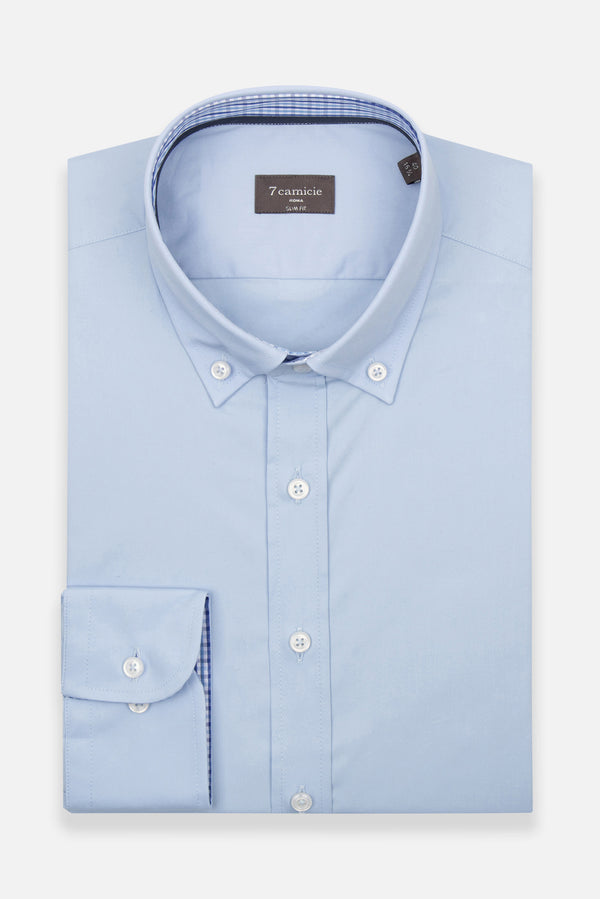 Leonardo Sport Poplin Stretch Man Shirt Light Blue