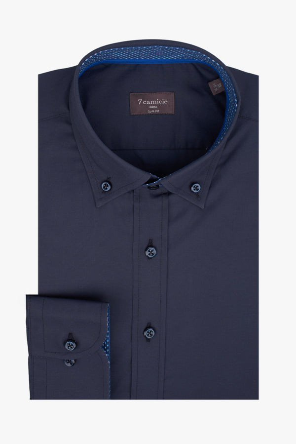 Leonardo Sport Poplin Stretch Man Shirt Blue