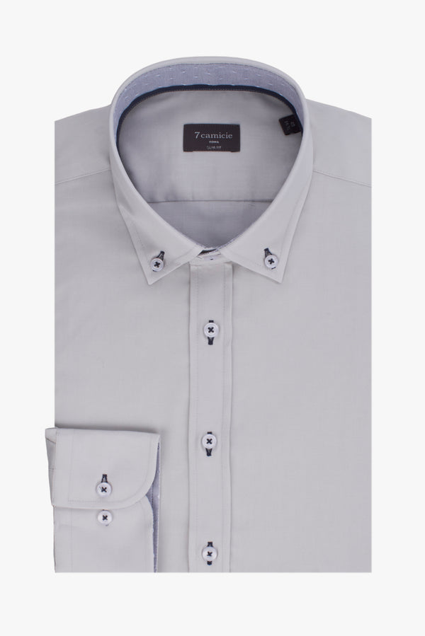 Camicia Uomo Leonardo Sport Satin Grigio
