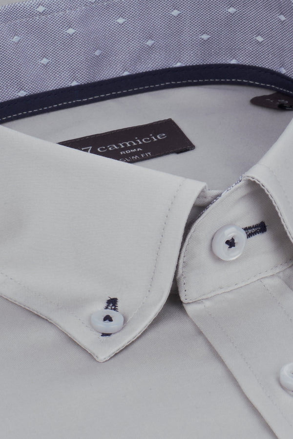 Camicia Uomo Leonardo Sport Satin Grigio
