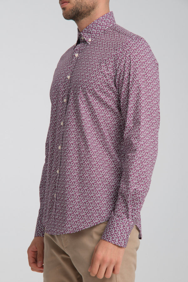 Leonardo Sport Poplin Stretch Man Shirt Purple Purple