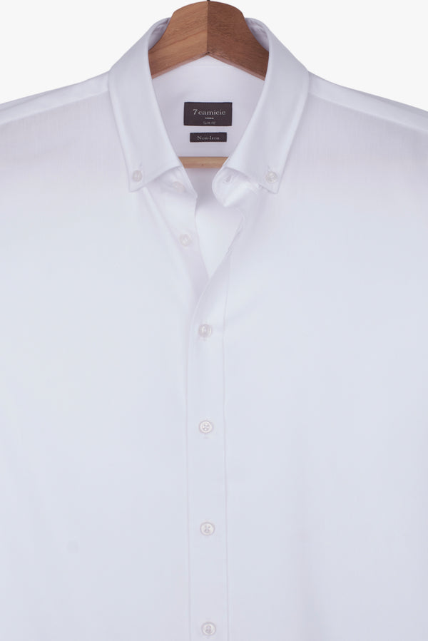 Camisa Hombre Leonardo Essential Popelin Blanco Sin plancha