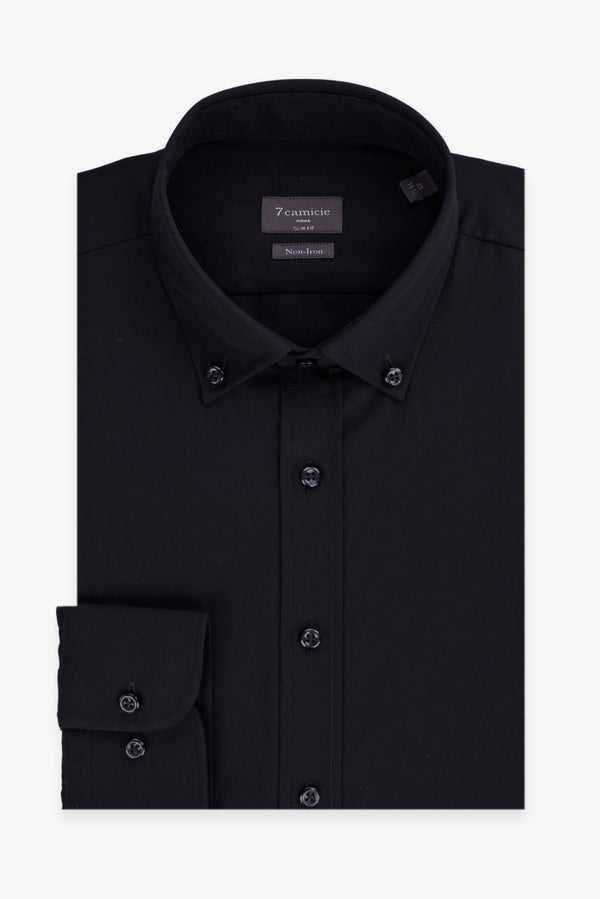 Leonardo Essentials Poplin Man Shirt Black Non Iron