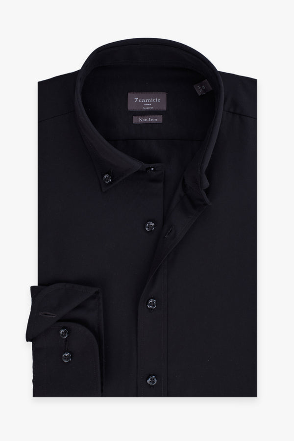 Leonardo Essentials Poplin Man Shirt Black Non Iron