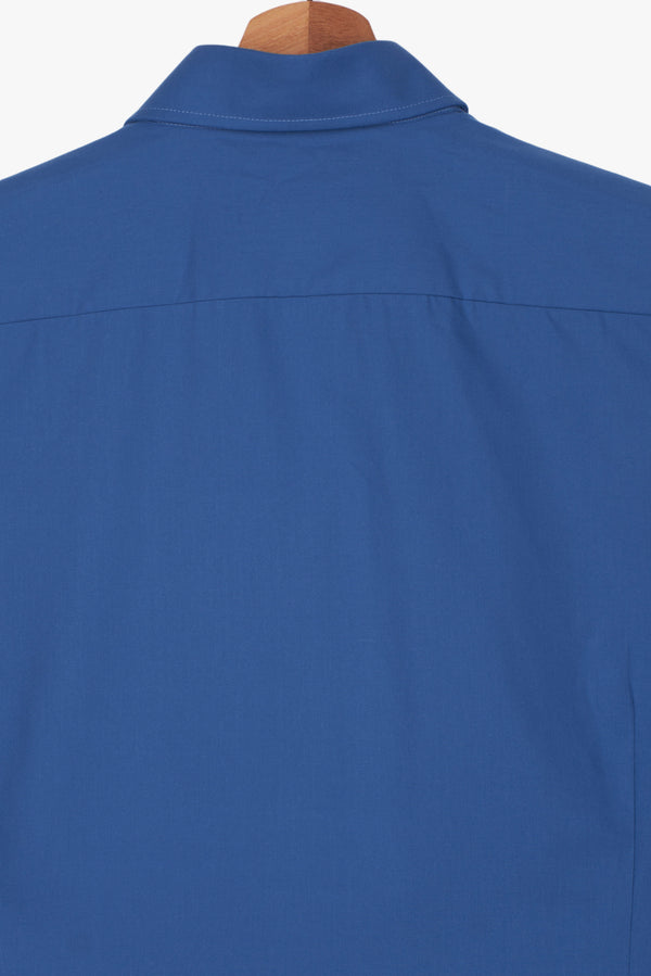 Camicia Uomo Leonardo Essential Popelin Blu No Stiro